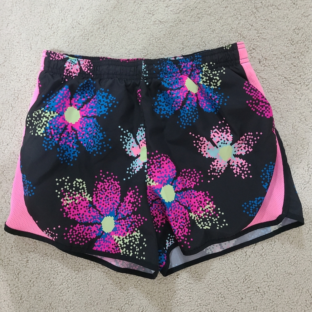 Girls Colorful Flower Athletic Shorts